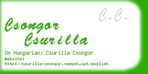 csongor csurilla business card